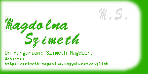 magdolna szimeth business card